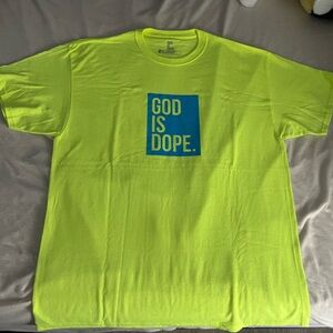 God Is Dope Neon Yellow T-Shirt